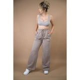 The Samantha Knit Wide Leg Pants in Mocha